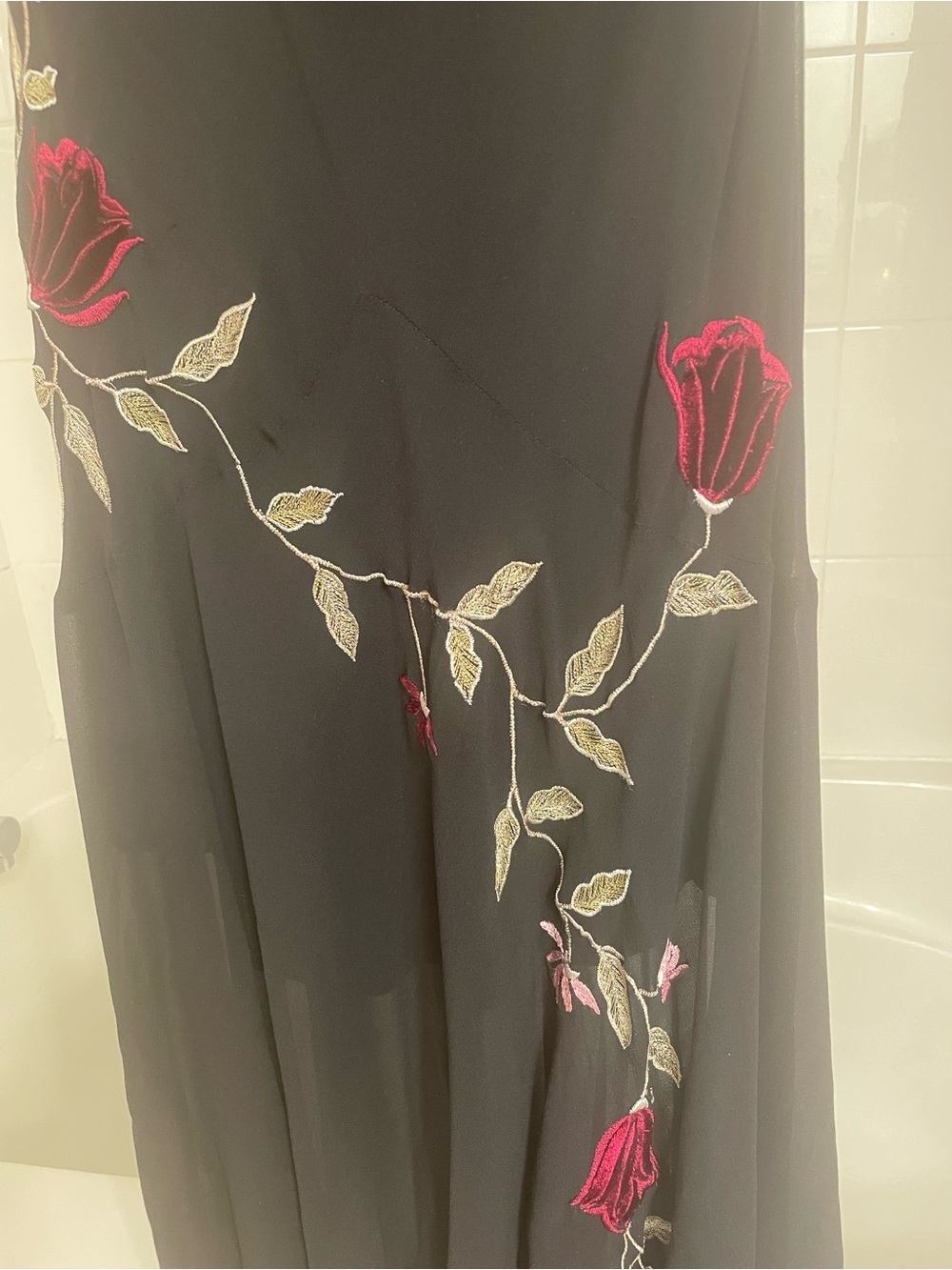 Vintage - Sue Wong dress - 100% silk - Picture 7 of 12